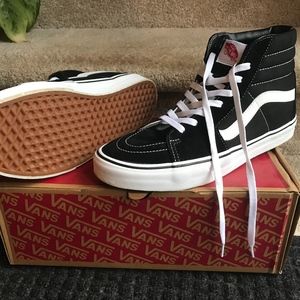NEW Vans Sk8 Hi Black/White (Size 11)